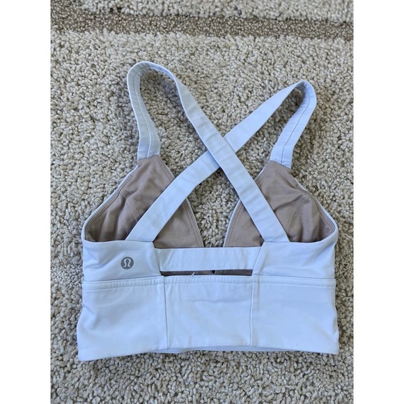 Lululemon white plunge criss cross bra - Picture 3 of 6